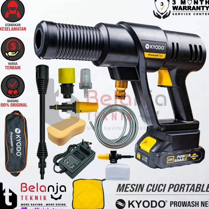 Kyodo Prowash Neo Mesin Cuci Portable Jet Cleaner Baterai Cordless 20V