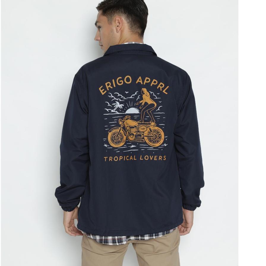 MALL Erigo Coach Jacket Tropical Lovers Navy !