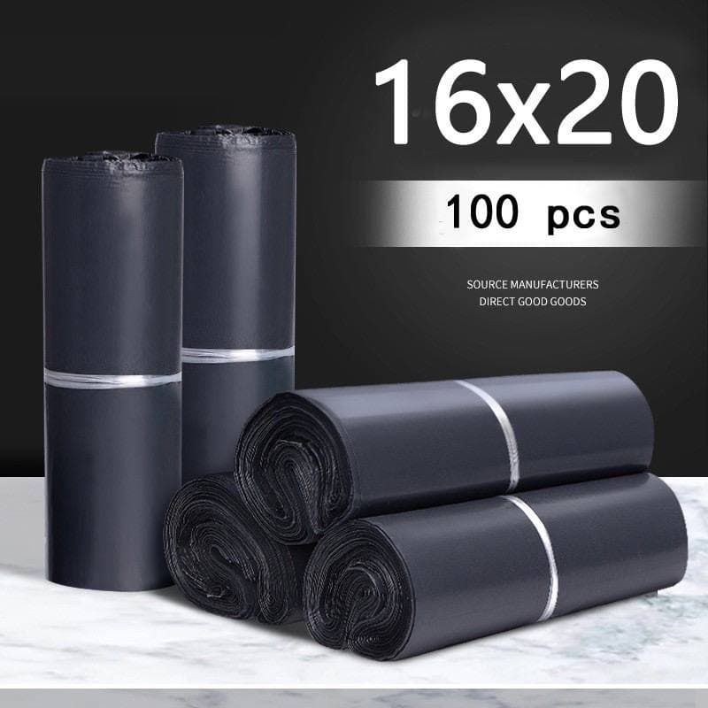 

Plastik Packing Polymailer Warna Hitam PREMIUM 16x20 isi 100 pcs Tebal