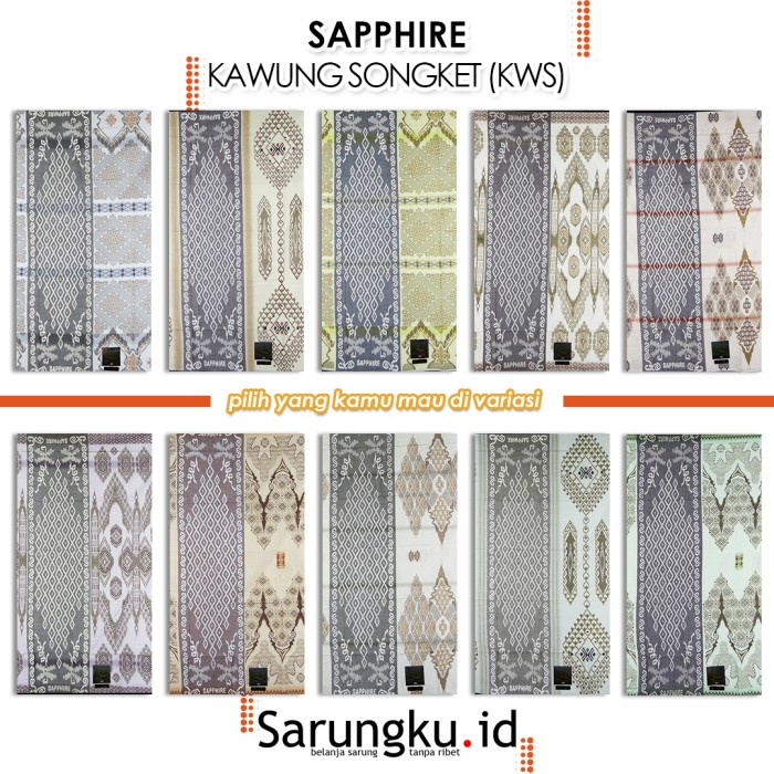 SARUNG SAPPHIRE KAWUNG SONGKET (KWS)