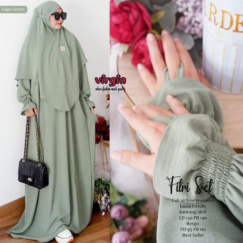 BAJU HANA DRESS || KIRANA SET || FITRI SET || CANTIK BY RA BUSANA || GAMIS SET HIJAB || CRINGKEL POLOS