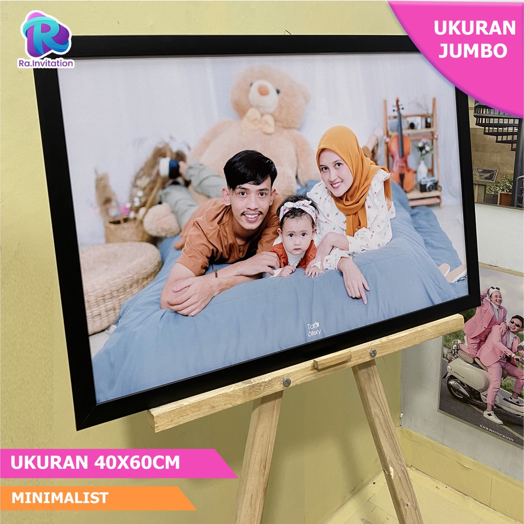UKURAN  16R JUMBO CETAK FOTO BINGKAI FOTO MINIMALIS 40X60_ (LEBIH BESAR) TANPA KACA