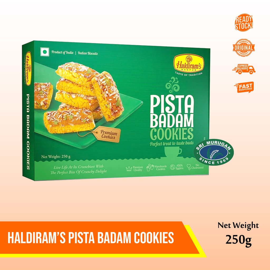 

HALDIRAM'S PISTA BADAM COOKIES 250g