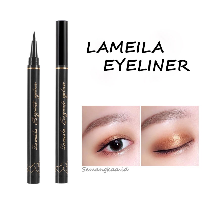 LAMEILA Eyeliner Liquid Black Waterproof Pensil Warna Hitam LA127