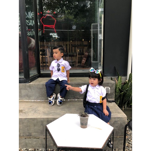 Baju Kostum Seragam Sekolah Anak Perempuan Bocil