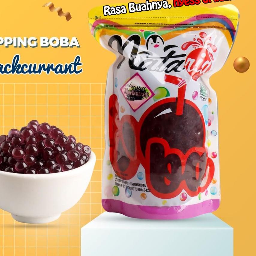 

QC PASS✔️-Popping Boba Blackcurrant 500gr - Poping Jelly Nataria - Bandar Powder
