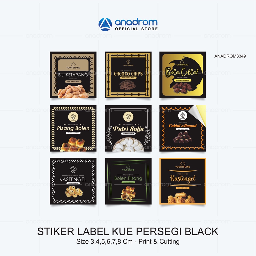 

Stiker Label Kue Persegi Black | Sticker Label Kue Kering | Anadrom 3349