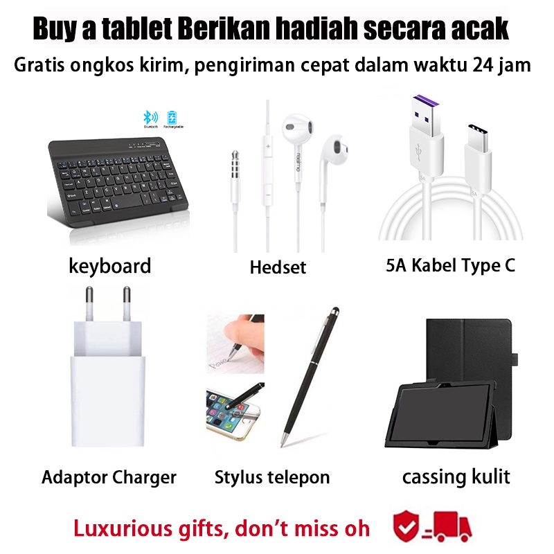 [Gratis keyboard]Tablet Murah 5G Baru Galaxy tab P20 Tablet 12GB+512GB Android Layar Full Screen Layar Besar Wifi 5G Dual SIM Tablet Untuk Anak Belajar Tablet Pc Koneksi Bluetooth