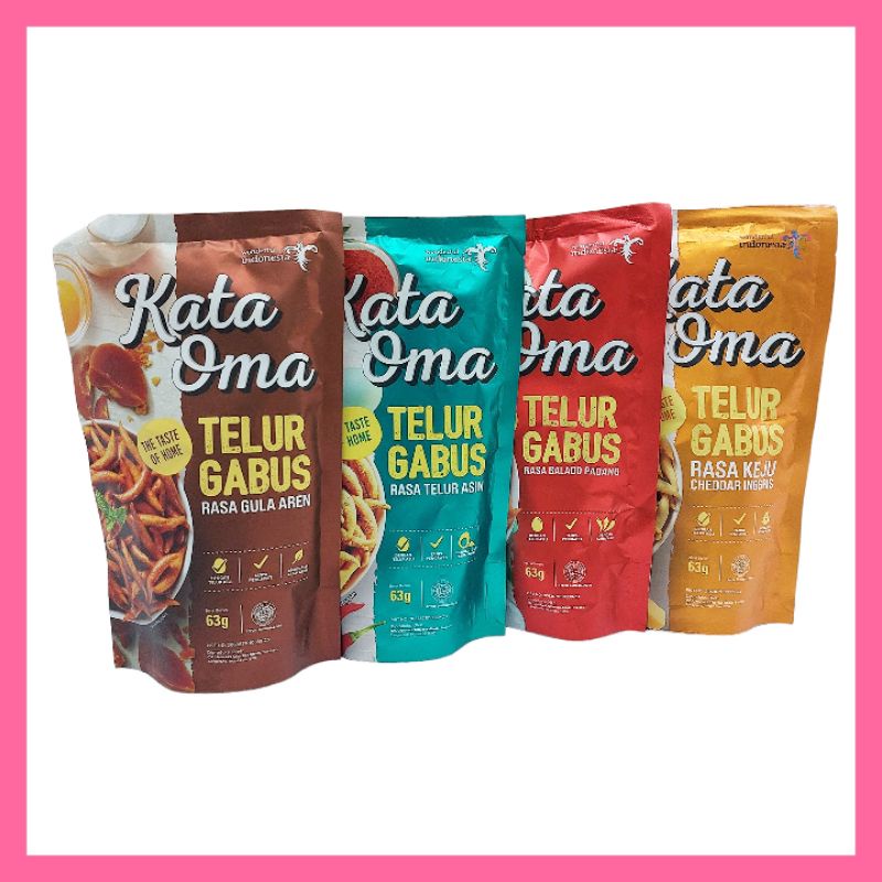 

kata oma telur gabus snack gula aren telur asin balado keju 63gr 50gr