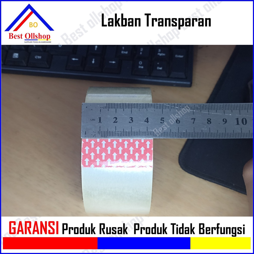 Solasi Plakban Transparan Clear 90 M / Lakban Bening 100 Yard 45 MM Selotip 2 Inch Tebal Murah