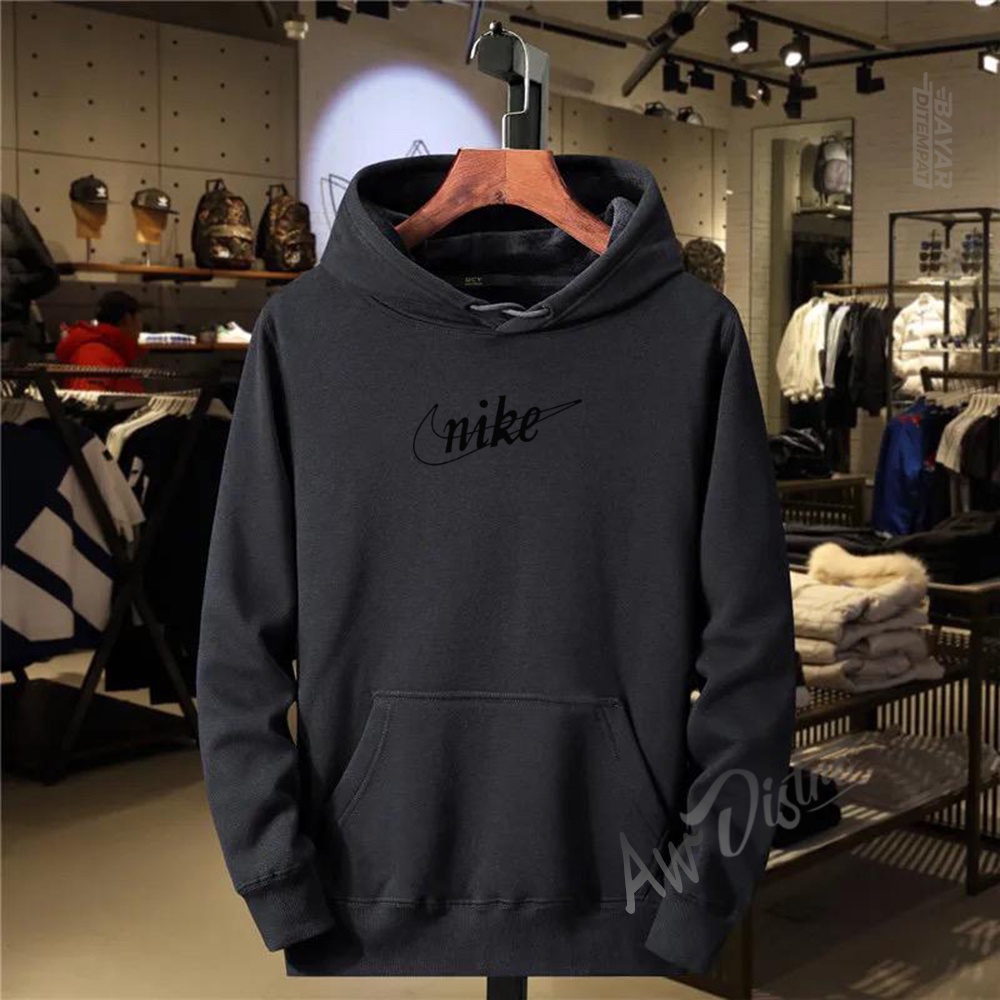 COD Hoodie Distro NK 159 Text Hitam Premium Quality Sweater Tulisan Jaket Cewek/ Cowok Kata-Kata Hoodie Sablon