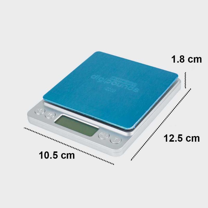 Taffware Digipounds Timbangan Dapur Mini Digital Scale - i2000 2000gr - 0.1gr