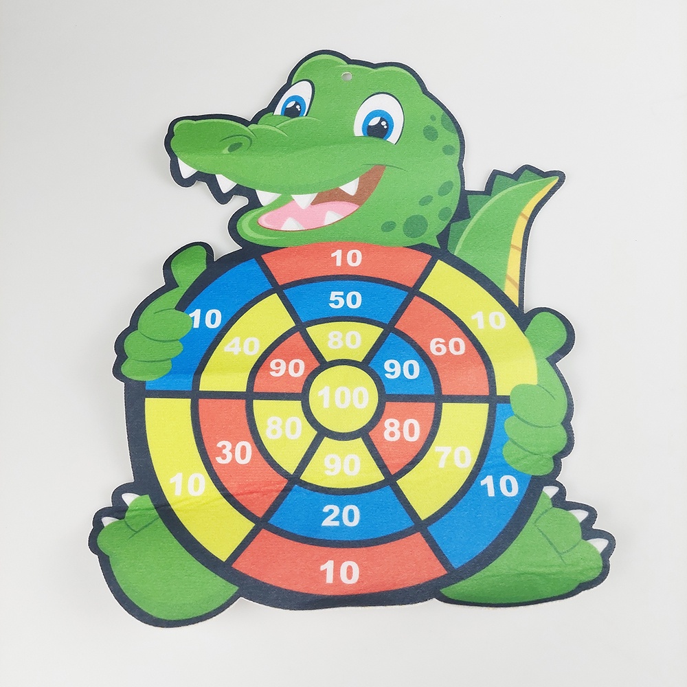 Mainan Edukasi Anak Papan Dart Target Sticky Ball Dartboard Dart Board Motif Dino