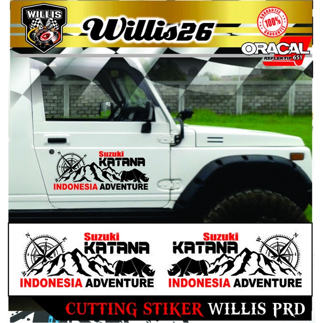 Stiker Mobil Cutting Sticker Body Mobil Suzuki Jimny Katana Adventure