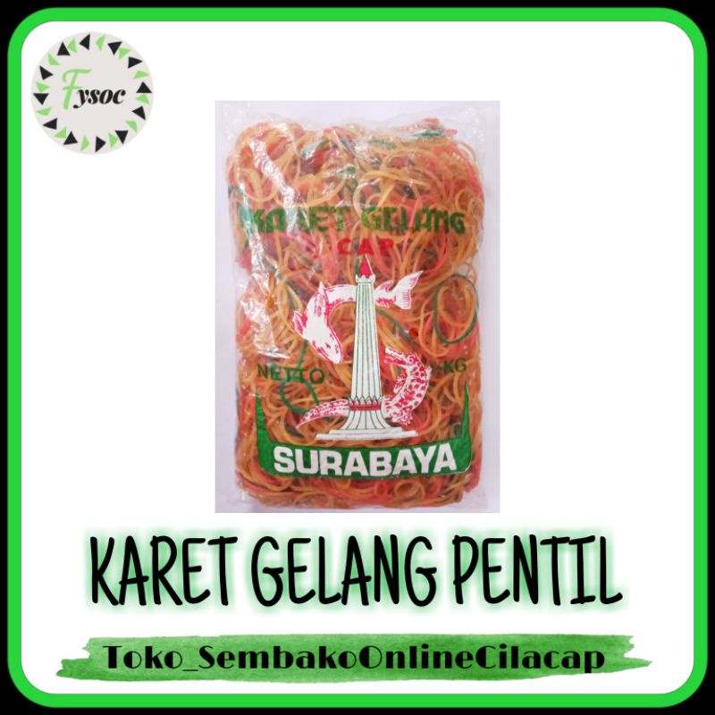 KARET GELANG PENTIL CAP SURABAYA 50GR