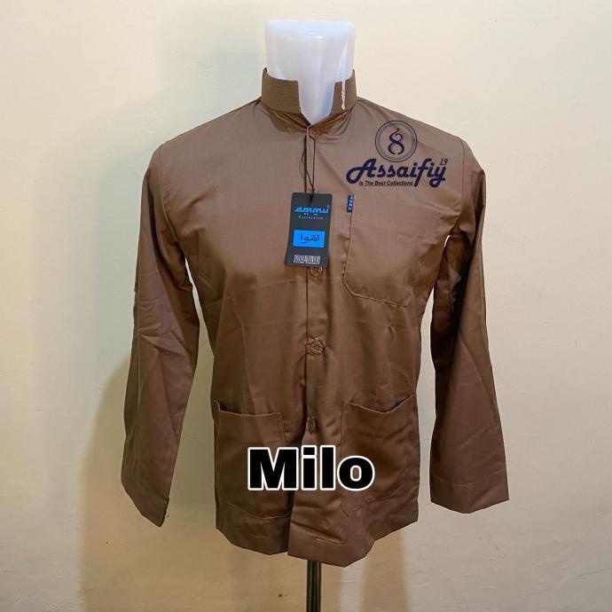 TERBARU Koko Ammu Coklat Milo /BAJU KOKO PRIA/BAJU KOKO DEWASA/BAJU KOKO ANAK/BAJU KOKO LENGAN PANJA