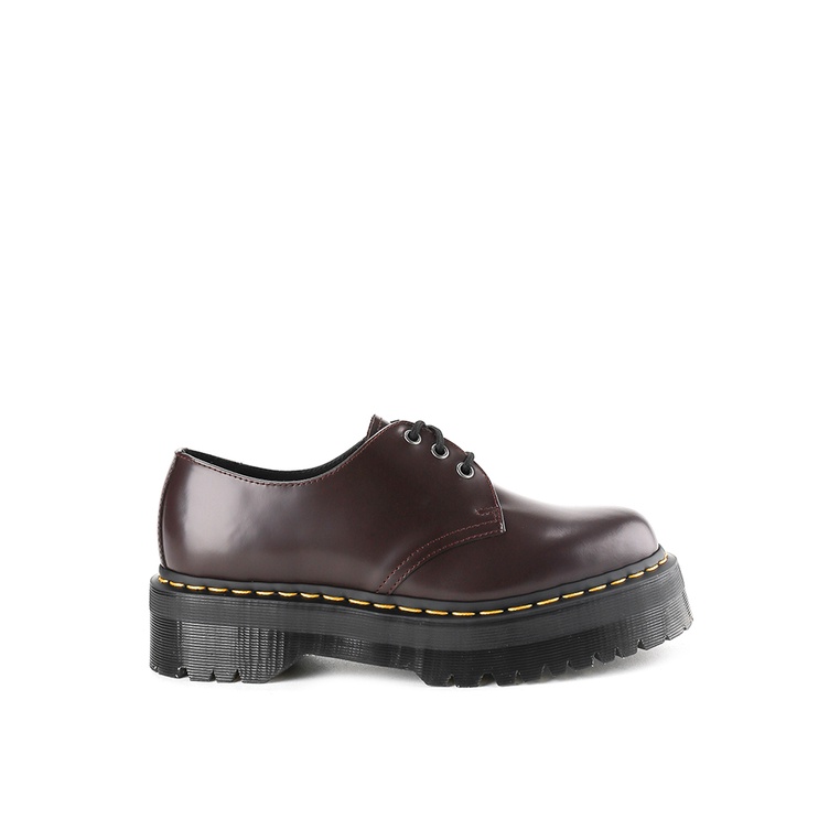 Sepatu Flat Dr. Martens Original Warna merah tua kecoklatan Teplek Kantor Fashion Ori 100% 3 Eye Sho
