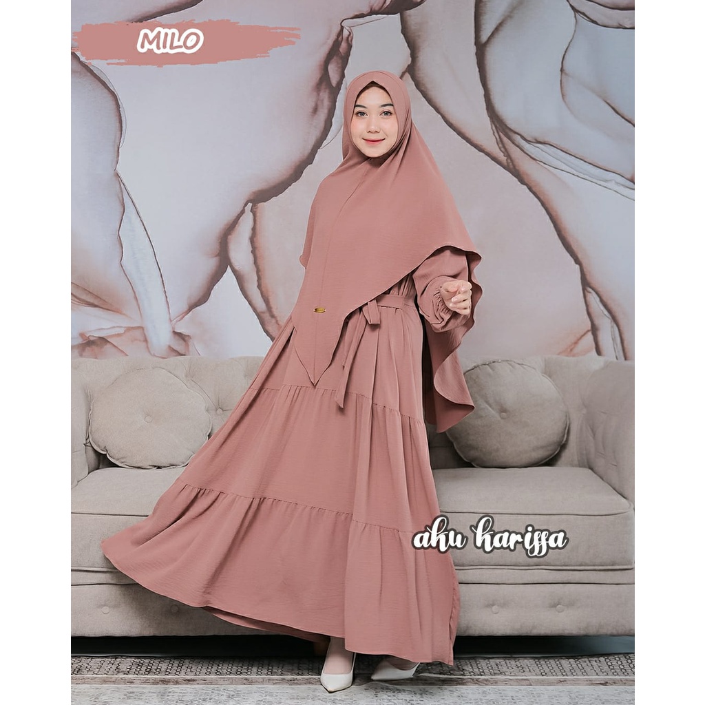Gamis Ori Aku Karissa/ Zafira Set Syar'i/ Gamis Set Hijab Terbaru