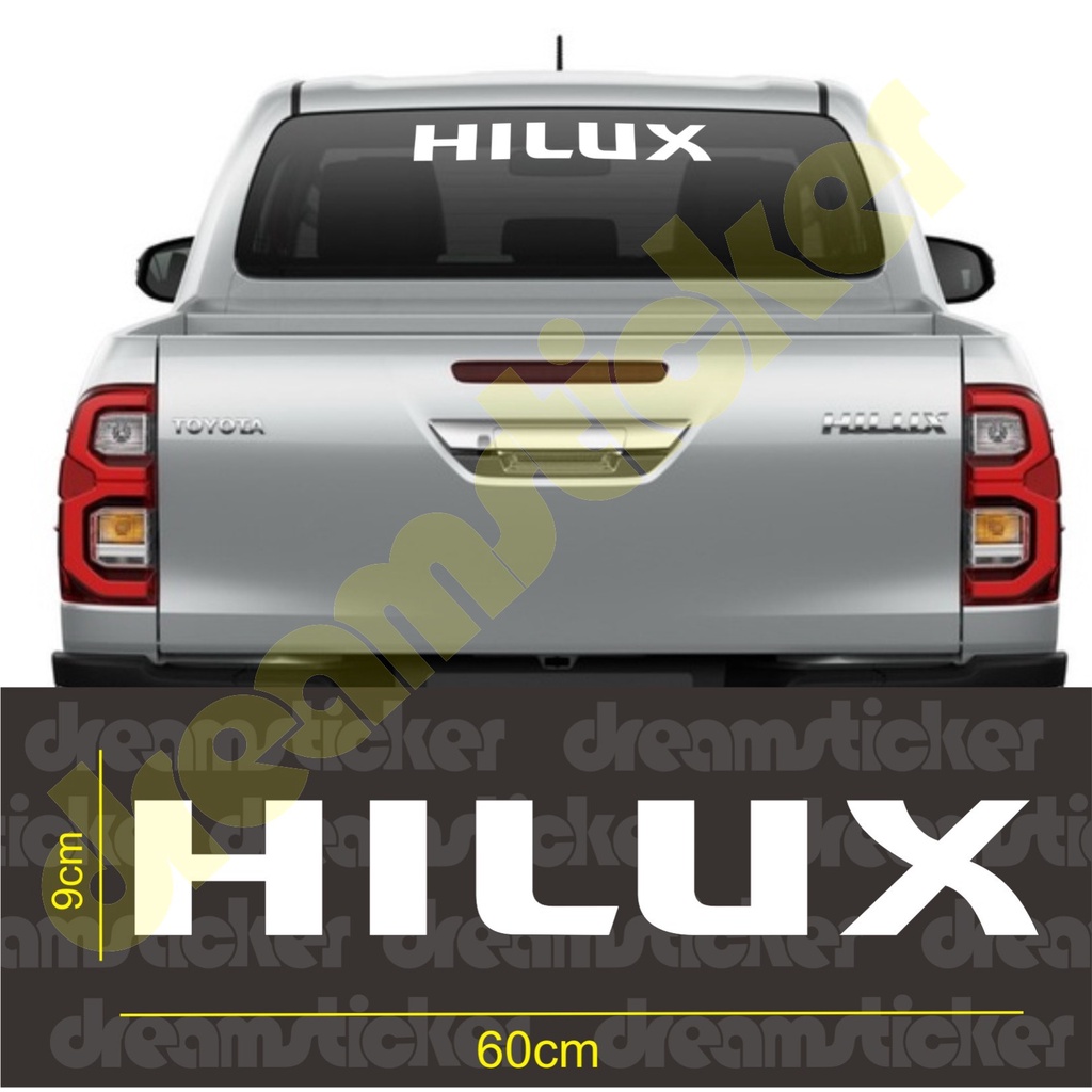 Sticker Stiker Mobil Toyota Hilux Kaca Belakang