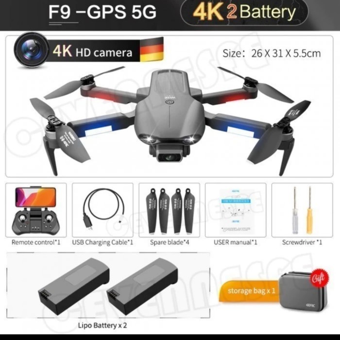 WISE 4DRC Drone 4K 5G GPS - 2 BATERAI
