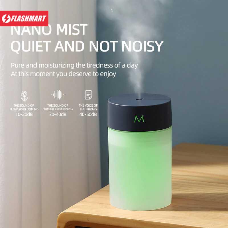 Flashmart Mini Air Humidifier Aromatherapy Oil Diffuser USB 260ml - A109