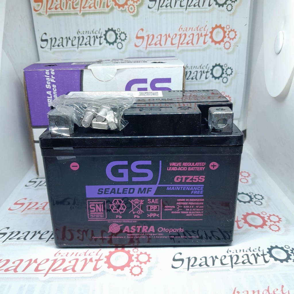 ORI: AKI GS MOTOR ASTRA OTO PARTS GTZ5S AKI KERING GS GTZ5S ORIGINAL