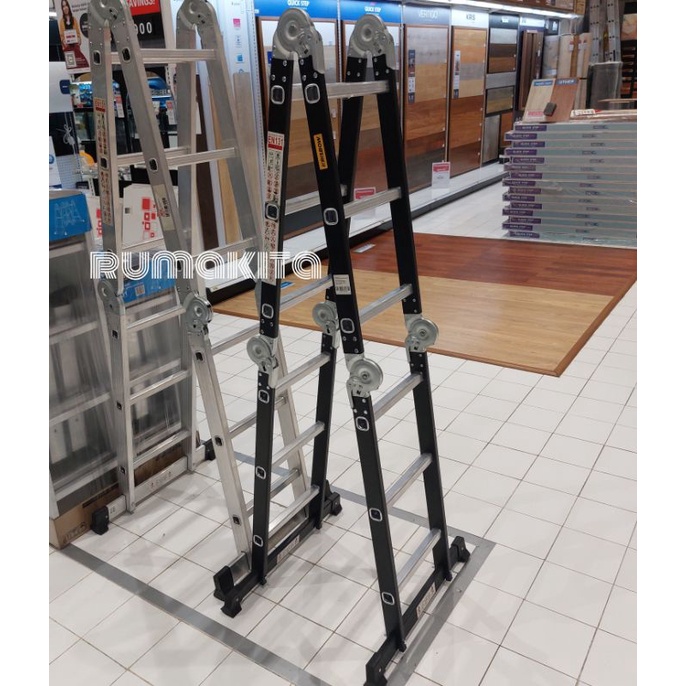 Krisbow tangga lipat multifungsi aluminium steel 3 meter