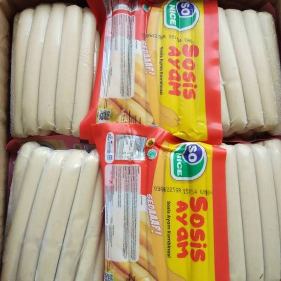 

Sosis Ayam So Nice Sedaaaap! isi 15 pcs 375gr&1kg /Sosis Ayam Frozen