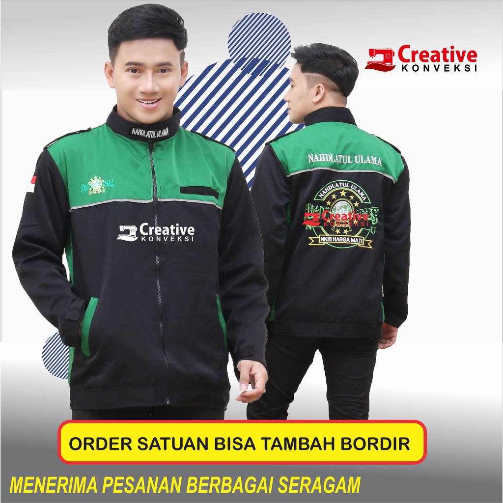 (BISA COD) JAKET NU NAHDLATUL ULAMA TERBARU/JAKET NU HIJAU MURAH/JAKET NAHDLATUL ULAMA TERBARU PR / Jaket NU Nahdlatul Ulama Nahdlotul Ulama (Premium) JAKET MAJLIS + BORDIR NAMA