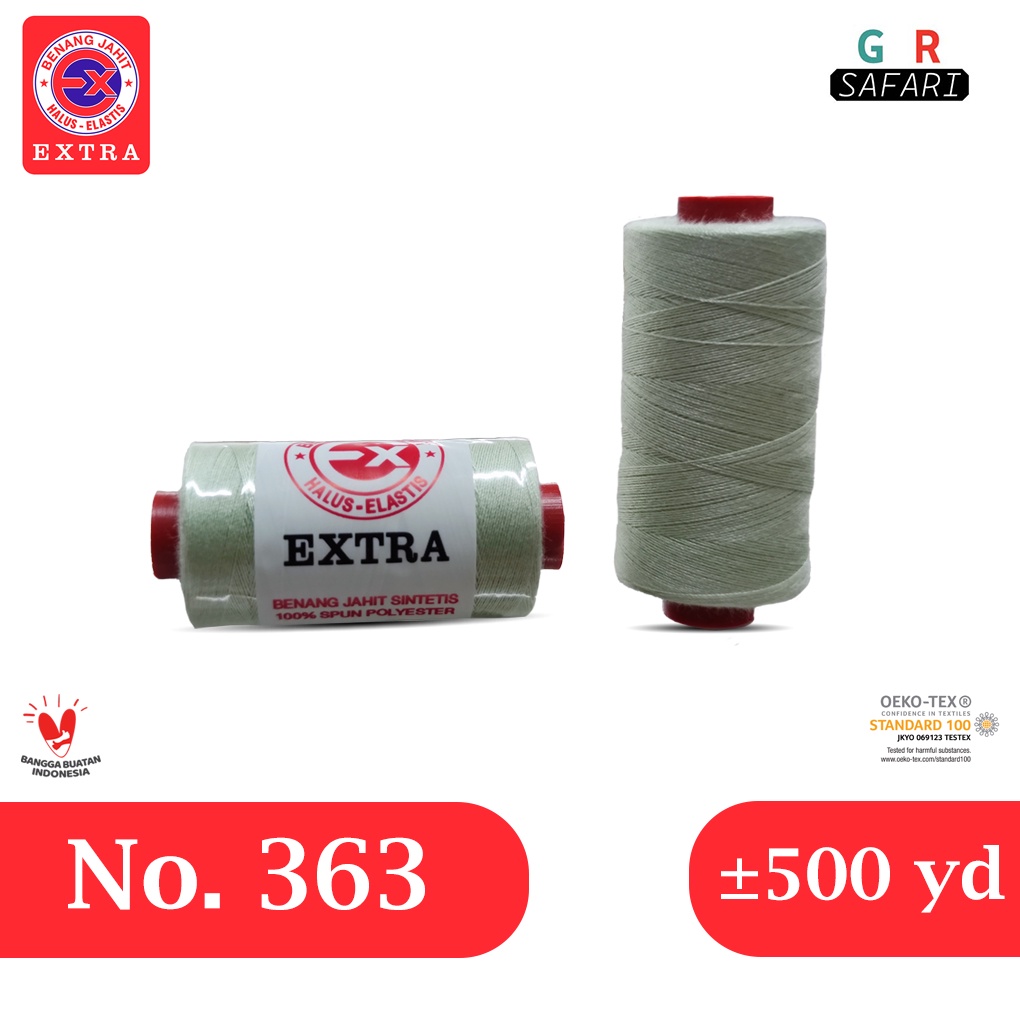 Benang Jahit Extra Warna Hijau No. 363 - 500yard