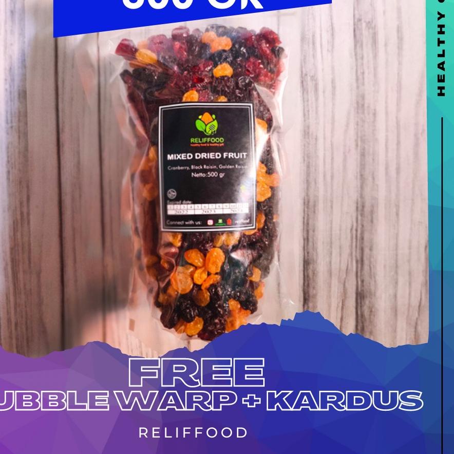 

❈ MIX RAISIN 500 GRAM (Cranberry, Black Raisin, Golden Raisin) BUAH KERING CAMPUR ♝