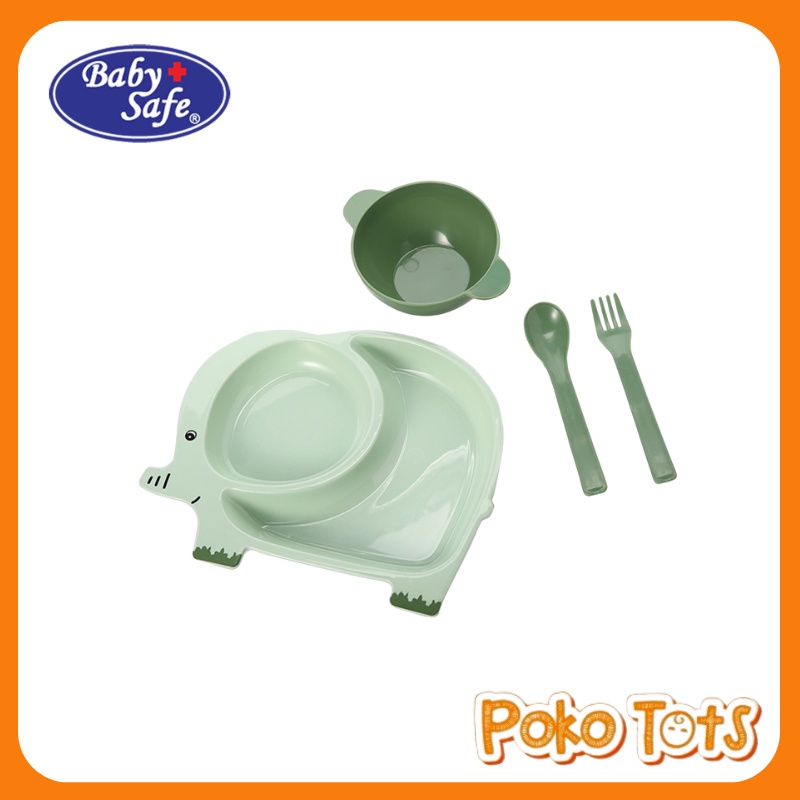 Baby Safe Feeding Set Isi 4pcs Perlengkapan Makan Bayi