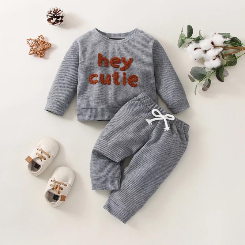 SET ANAK CUTIE UNISEX LENGAN PANJANG / SET PIYAMA UNISEX ANAK KJ