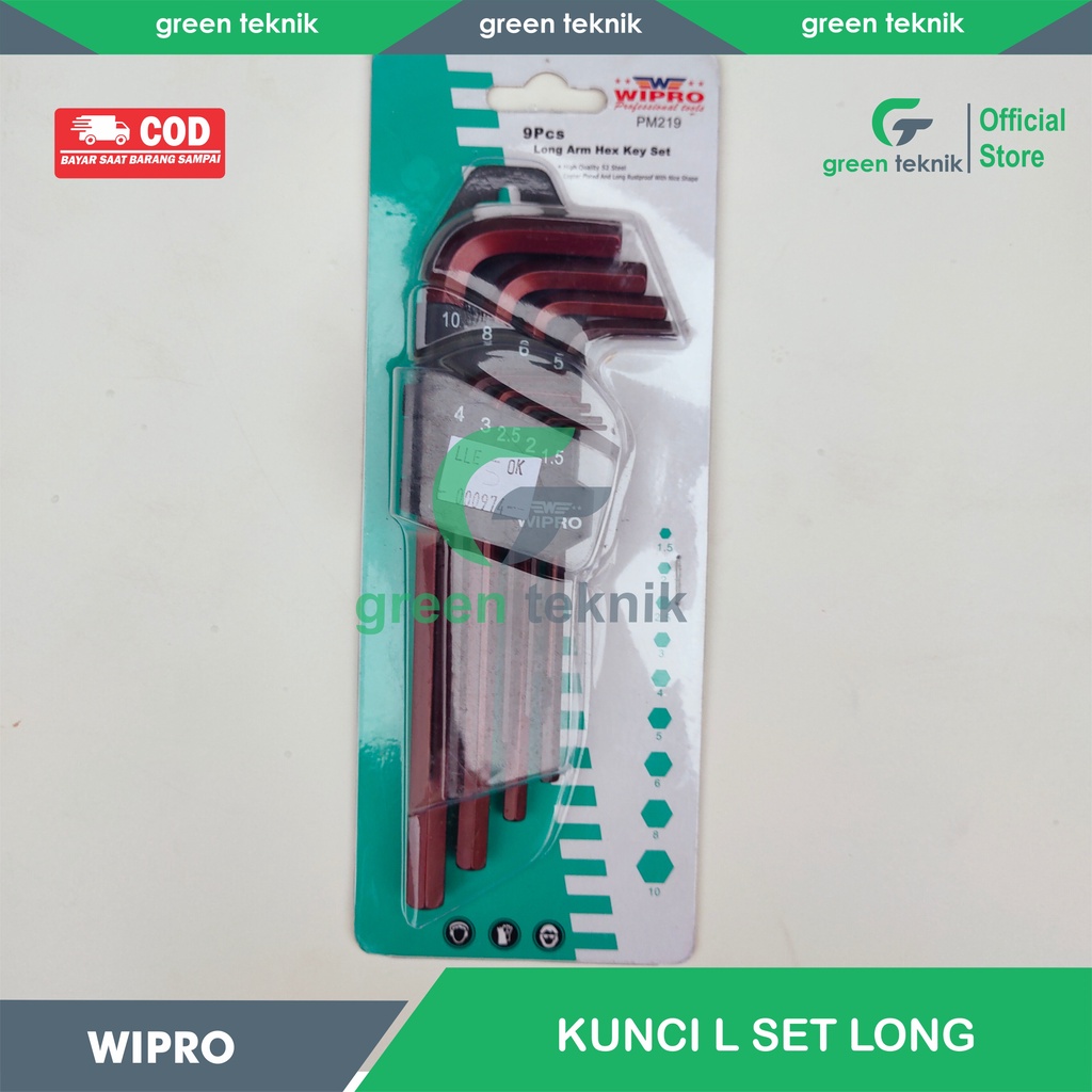 Kunci L Set Long 9 pcs Wipro