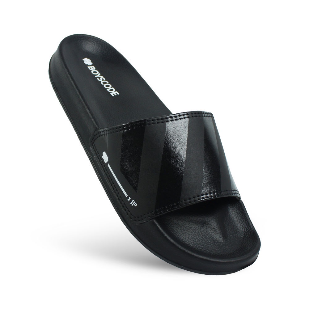 Sendal Selop BOYSCODE Motif Zebra Hitam Pria Wanita / Sandal Slide Cowok / Sandal Slip On / Sandal D