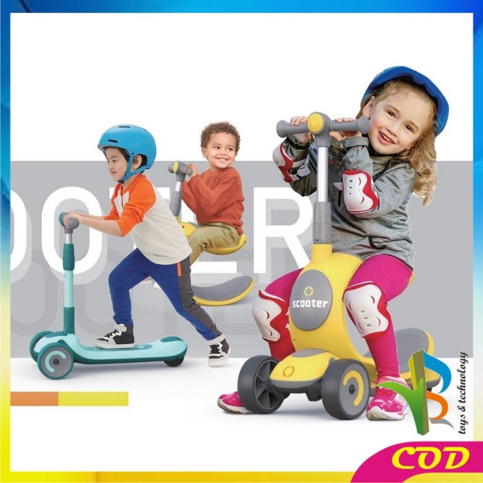 Terlaris Rb-M191 Scooter Anak 3 In 1 Mainan Dorongan Anak / Otoped Skuter Anak