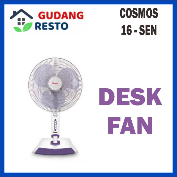 COSMOS 16 SEN KIPAS ANGIN 2 IN 1 TWINO UNGU / PURPLE STAND FAN 16SEN DESK FAN KIPAS BERDIRI / MEJA 16 INCH