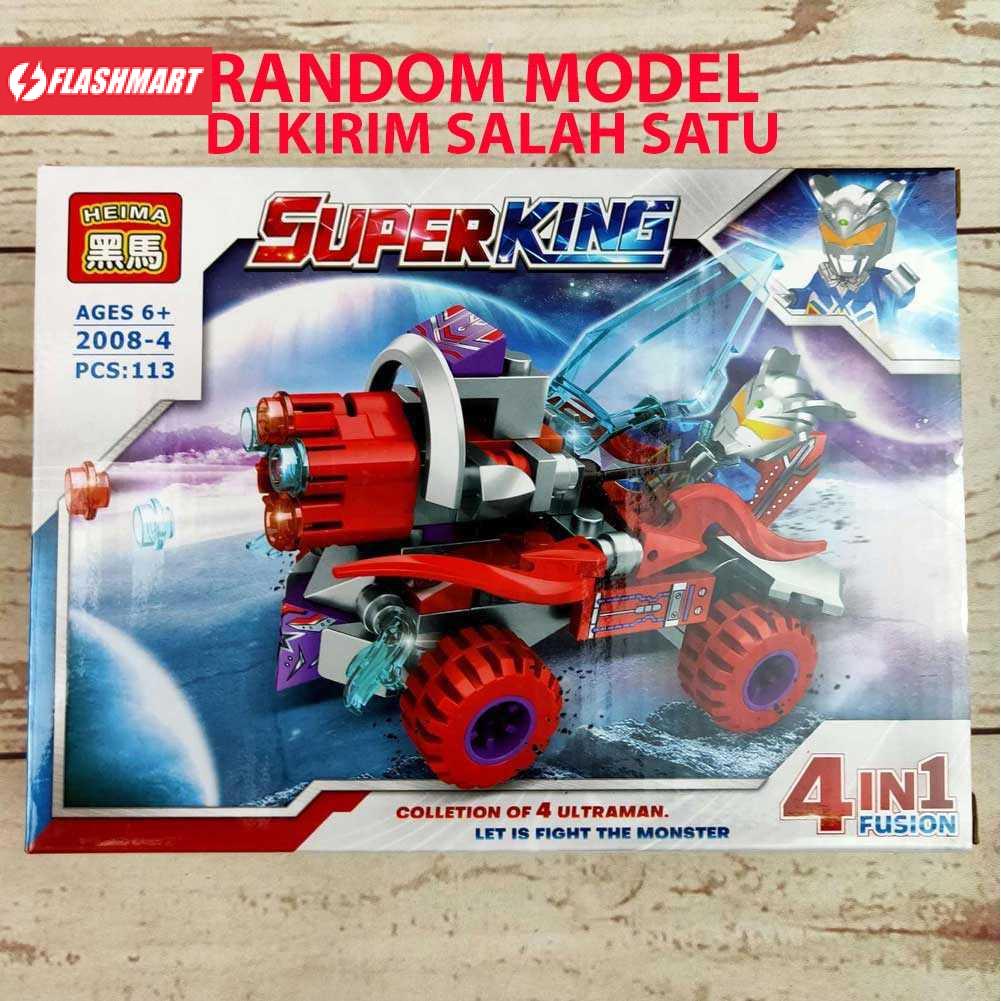 Flashmart Building Blocks Mainan Rakit Robot Ultraman Model Acak - 2008