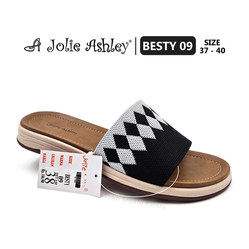 Sandal Anak Remaja Perempuan – Sandal Wanita Dewasa – JOLIE ASHLEY – BESTY 09 – Size 37-40 – Slip On