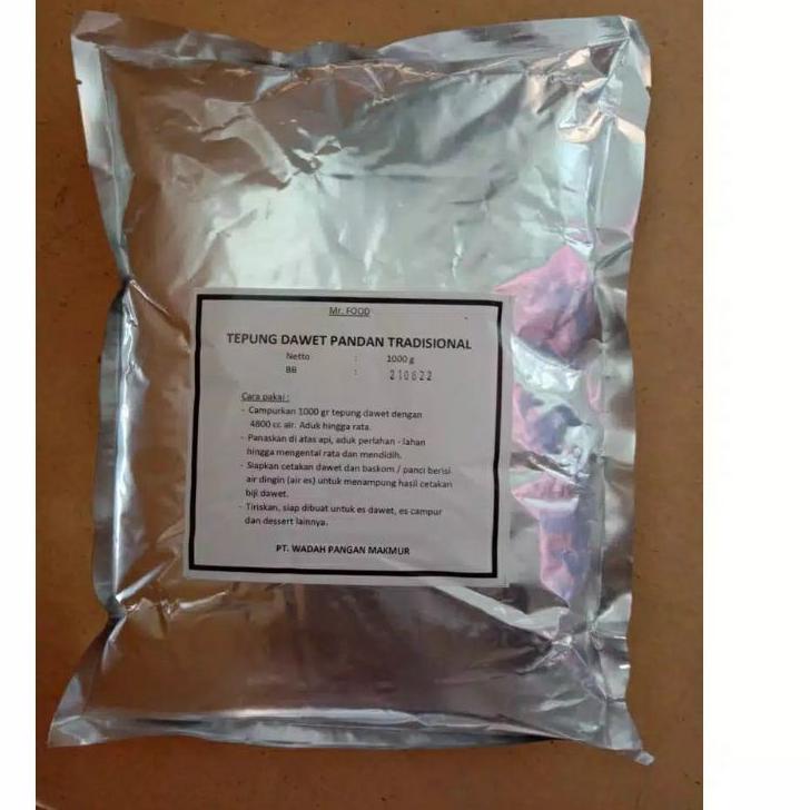 

➥ Tepung Dawet Tradisional Hijau Pandan Mr. Food 1000gr ✼