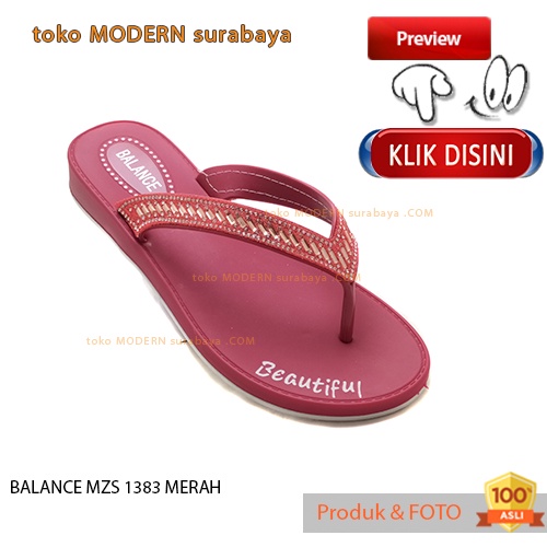 Sandal wanita sandal jepit flat karet murah BALANCE MZS 1383