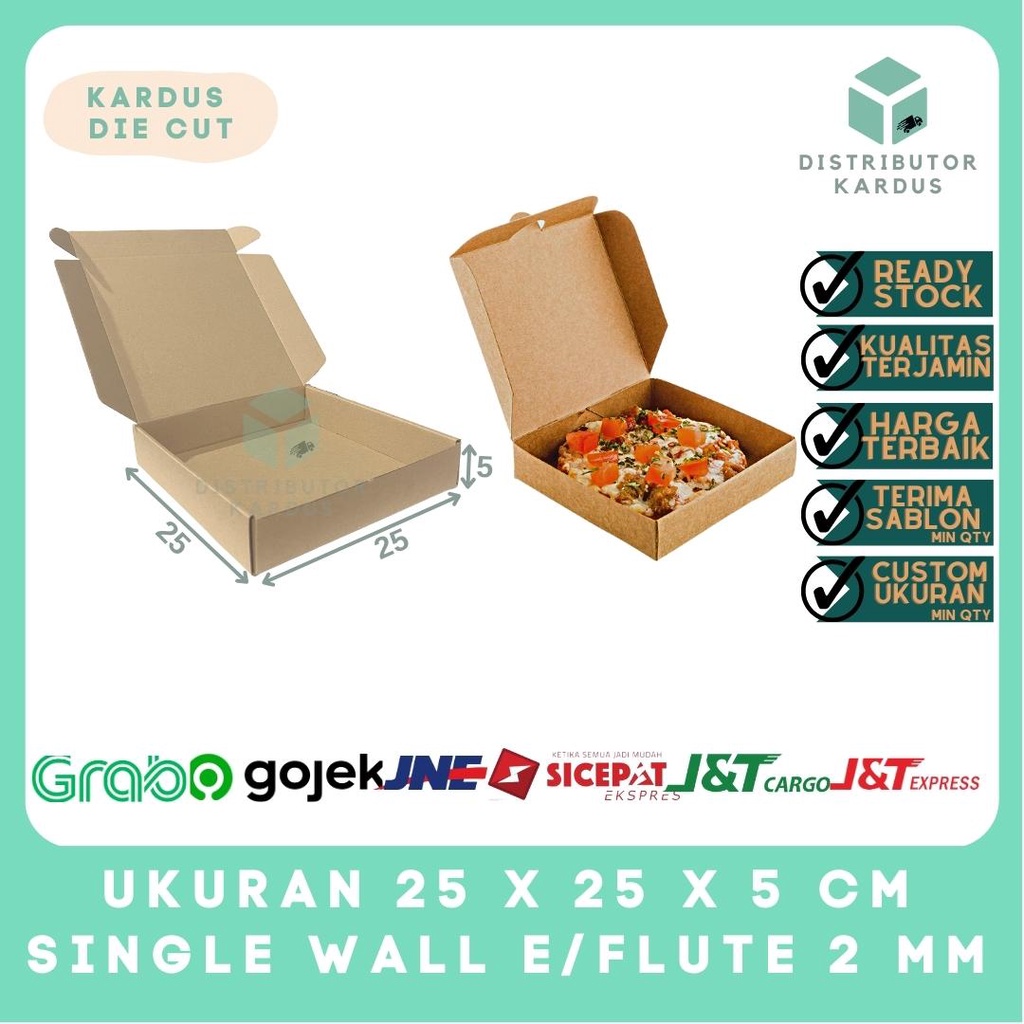 

Kardus box die cut packing 25x25x5 MURAH