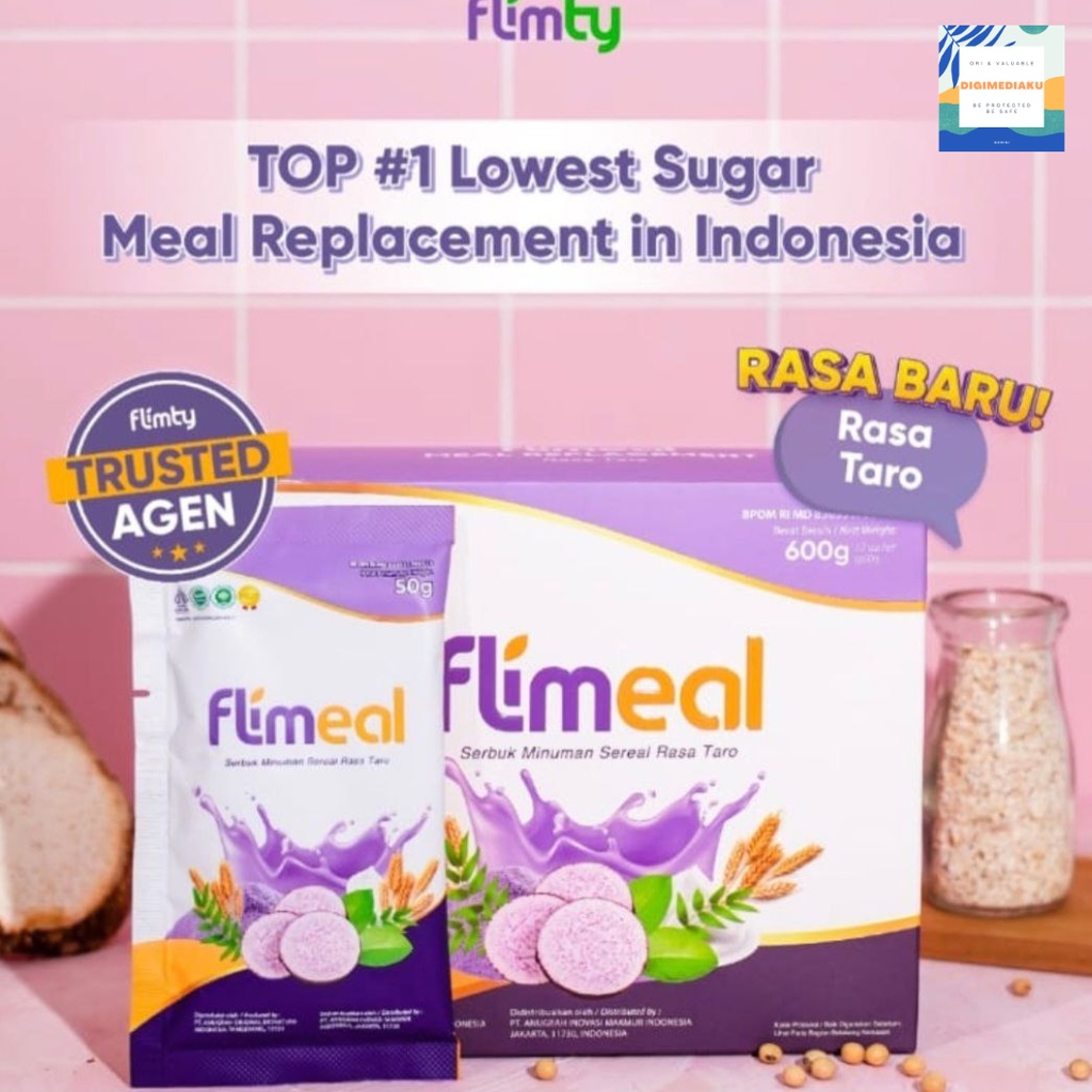 Flimeal Cokelat Susu Sachet Flimeal Coklat Susu Sachet Diet Rendah Kalori Meal Replacement Flimty