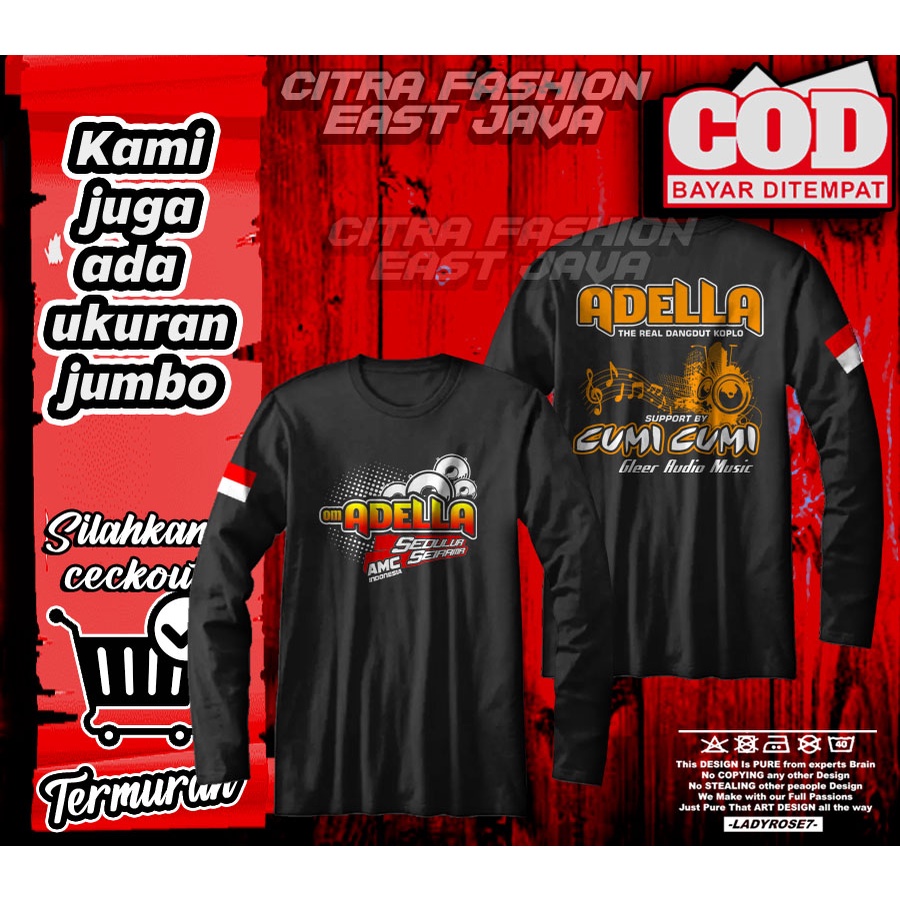 BAJU KAOS ADELLA AMBON SOUND MUSIC LENGAN PANJANG