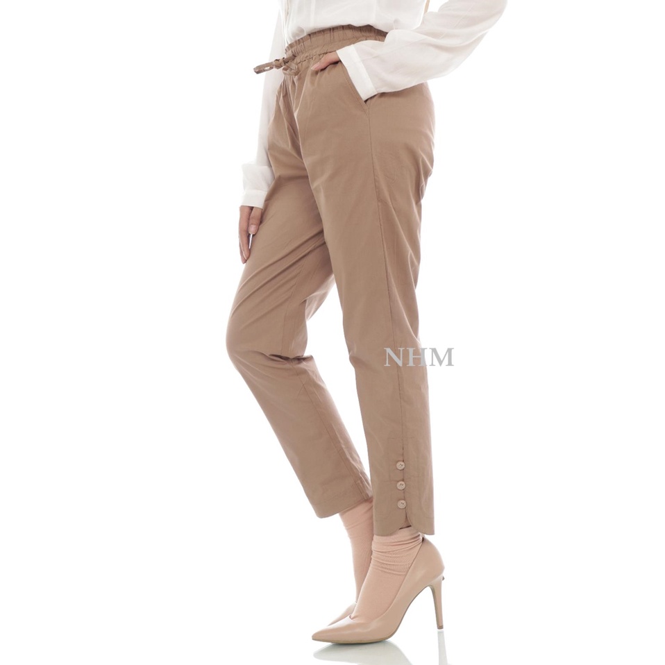 NHM Celana Wanita CINDY PANTS Katun streetch, Celana Formal Casual