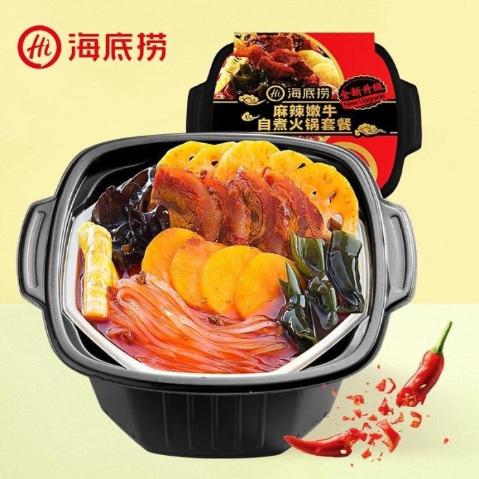 

Hotpot Instant HAIDILAO, Hotpot Self Heating (Mala Beef Tender), 435gr