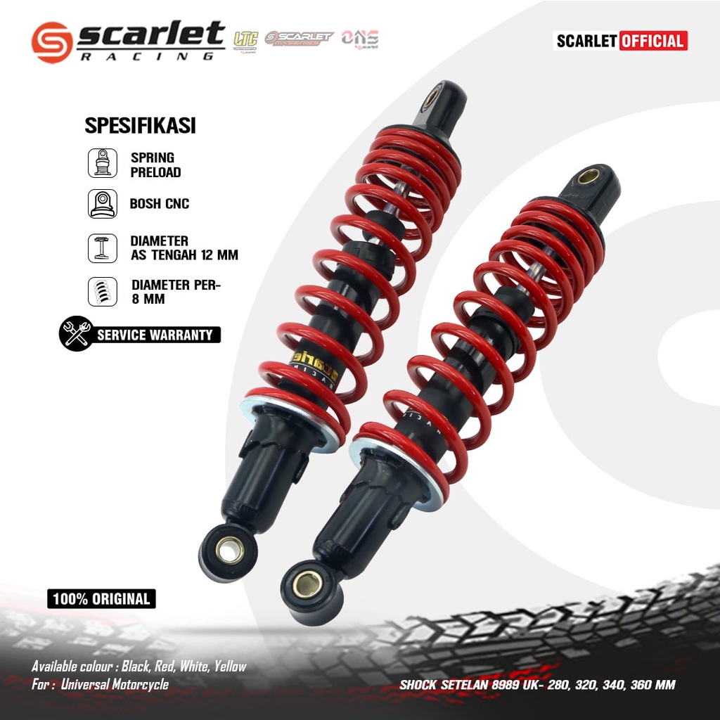 Jual Scarlet Racing Shock Absorber Shockbreaker Skok Setelan Uk