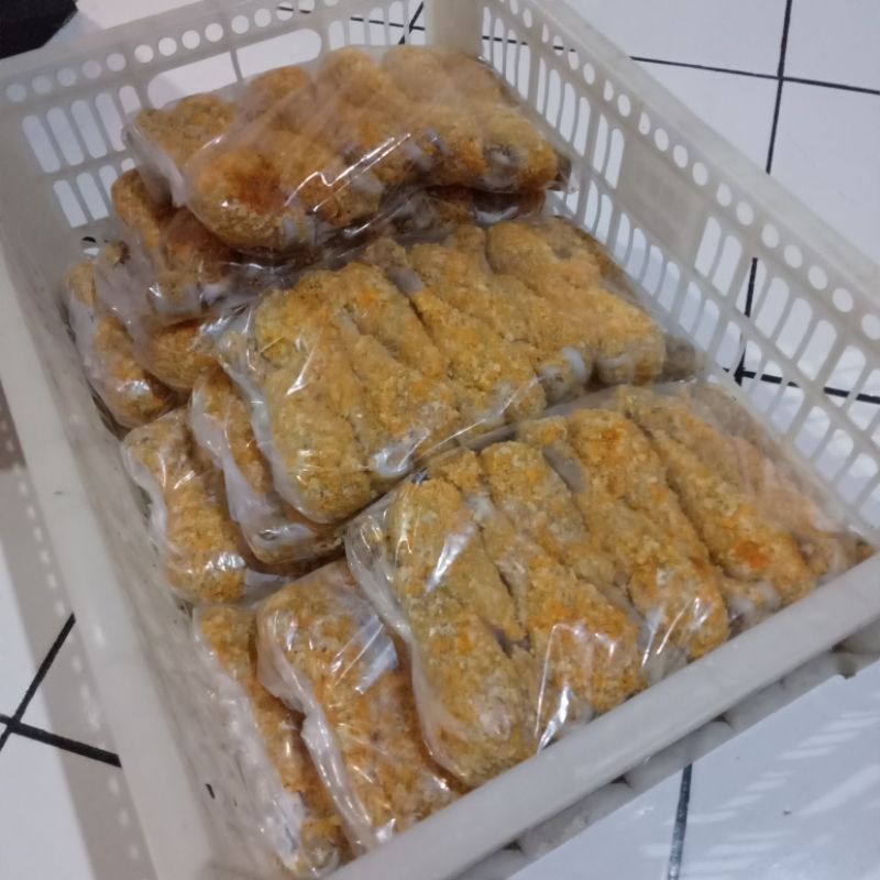 

MAKANAN FROZENFOOD CITUL/ACI TULANG/CIRENG TULANG ISI AYAM PEDAS isi 10 citul perBungkus