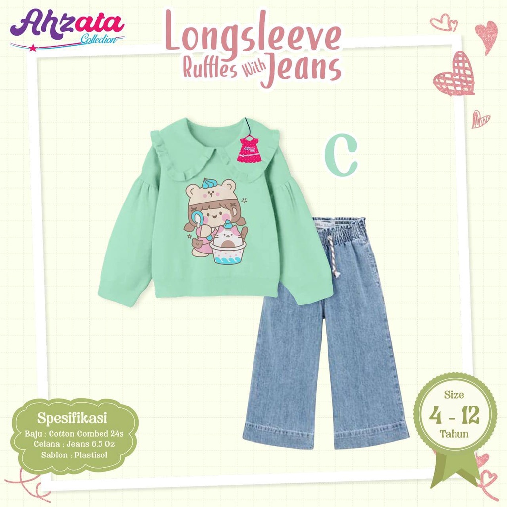 Longsleeve Jeans Kulot by Ahzata