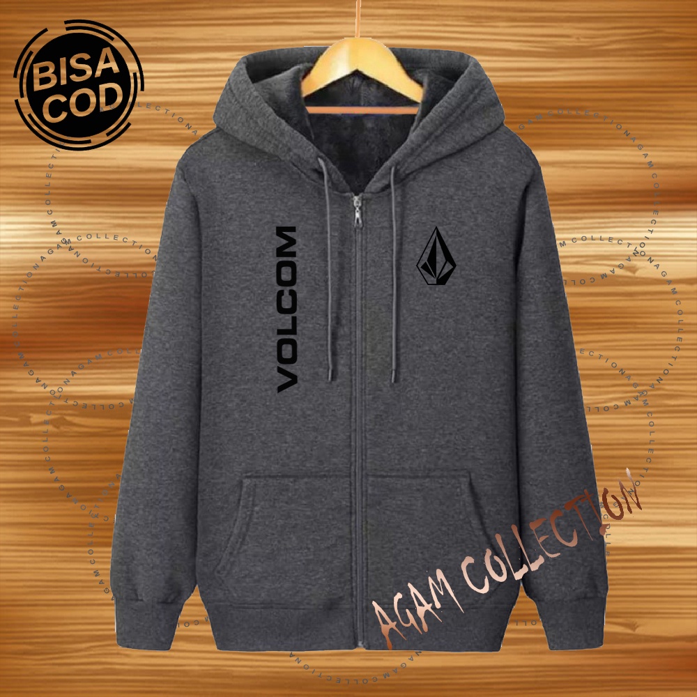 Agam collection Jaket Zipper Distro vcm kirka Text Hitam Premium Quality Jaket Hoodie Pria Wanita